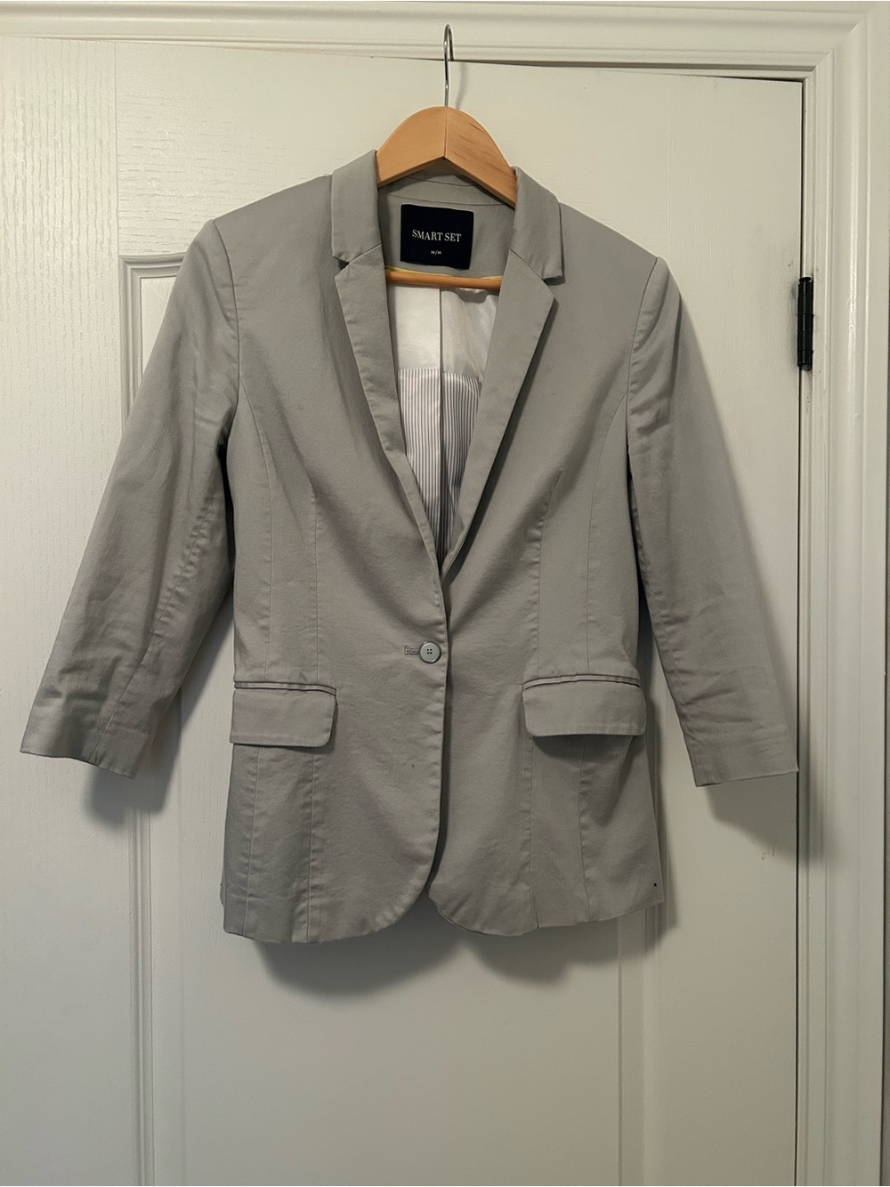 Smart Set Light Gray Single-Button Women's Blazer